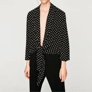 Zara Polka Dot Blazer Size M